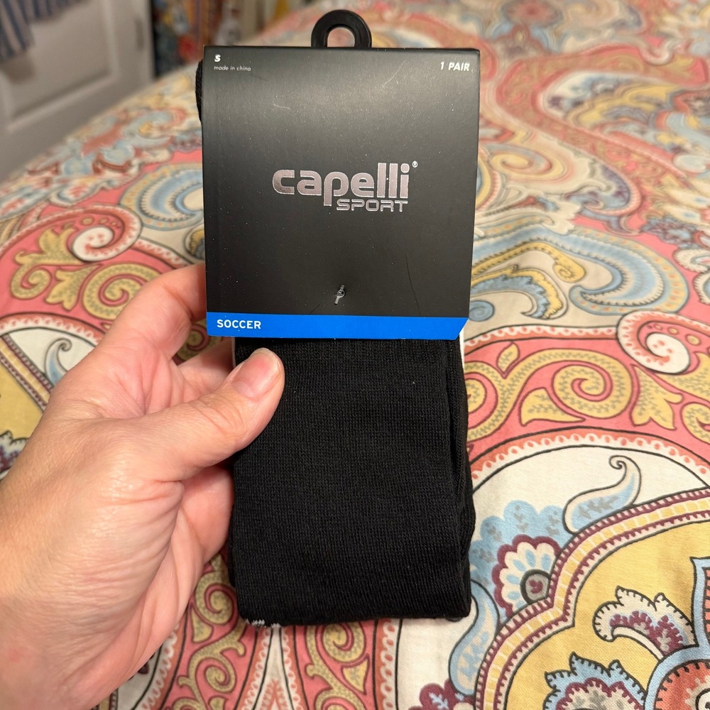 Capelli Sport Soccer Socks Black Cushioned Performance Athletic Size Small S